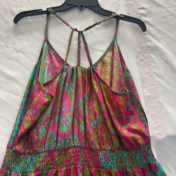 Charlie Jade Pink and Green High Low Dress - Picture 5 of 7